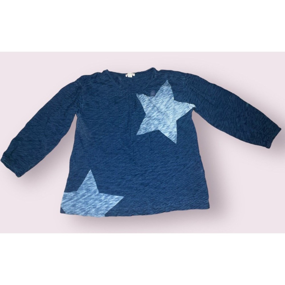 Crewcuts Blue Star girls long sleeve top lightweight t-shirt size 14